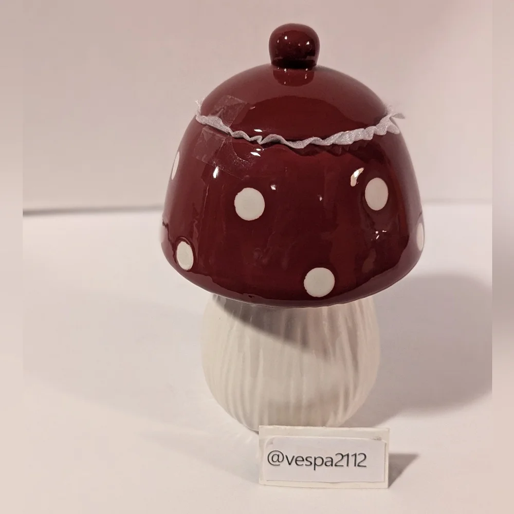 Target Bullseye Playground Mushroom Red Jar Canister Fall Harvest Decor